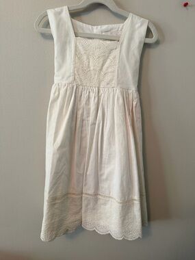 Well Dressed Wolf White Lace-Panel Sleeveless Girls' Dress